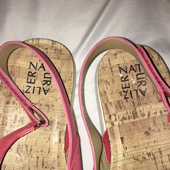 Naturalizer Salmon Pink Lilac Canvas and leather Strap Sandal - Picture 5 of 7